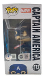 Chris Evans Signed In Blue Captain America Endgame Funko Pop #573 BAS LOA - Sports Integrity