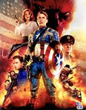 Chris Evans Signed 16x20 Captain America Collage Photo BAS LOA - Sports Integrity