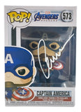 Chris Evans Signed Captain America Avengers Endgame Funko Pop #573 BAS LOA - Sports Integrity