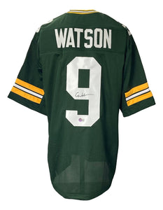 Christian Watson Green Bay Signed Green Football Jersey BAS - Sports Integrity