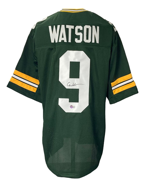 Christian Watson Green Bay Signed Green Football Jersey BAS - Sports Integrity