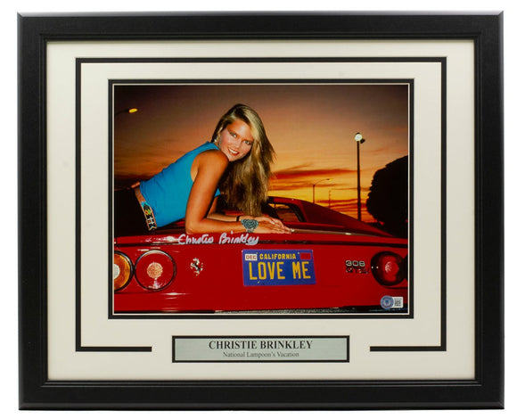 Christie Brinkley Signed Framed 11x14 Ferrari Photo BAS - Sports Integrity