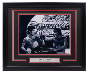 Chuck Norris Signed Framed 11x14 The Way of the Dragon Black White Photo JSA ITP - Sports Integrity