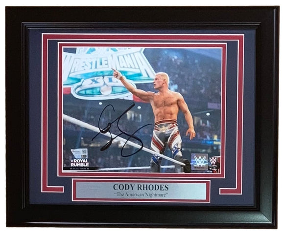 Cody Rhodes Signed Framed 8x10 WWE Royal Rumble Photo Fanatics - Sports Integrity