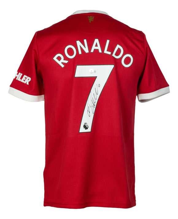 Cristiano Ronaldo Signed Red Adidas Manchester United Soccer Jersey BAS LOA - Sports Integrity