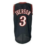 Allen Iverson Signed Custom Black Pro - Style Basketball Jersey JSA ITP - Sports Integrity