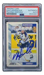 Dale Hawerchuk Signed 1992 Score #272 Buffalo Sabres Hockey Card PSA/DNA - Sports Integrity