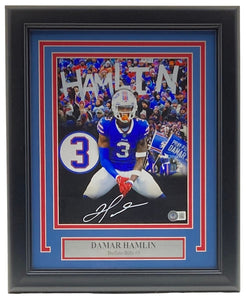 Damar Hamlin Signed Framed 8x10 Buffalo Bills Photo BAS - Sports Integrity