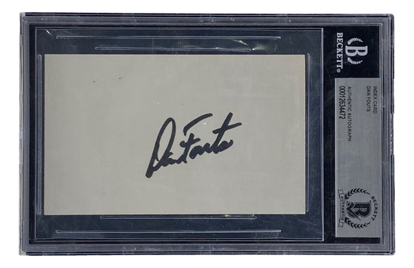 Dan Fouts San Diego Chargers Signed Slabbed Index Card BAS - Sports Integrity