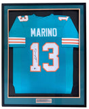 Dan Marino Miami Signed Framed Custom Teal Football Jersey BAS - Sports Integrity