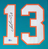 Dan Marino Miami Signed Framed Custom Teal Football Jersey BAS - Sports Integrity