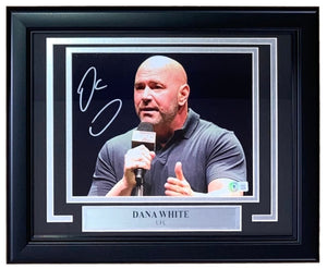 Dana White Signed Framed 8x10 UFC Photo BAS - Sports Integrity