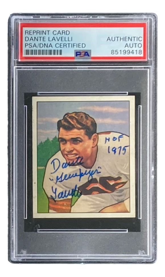 Dante Gluefingers Lavelli Signed RP 1950 Bowman Cleveland RC HOF 1975 PSA/DNA - Sports Integrity