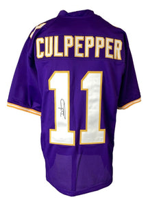 Daunte Culpepper Minnesota Signed Purple Football Jersey JSA ITP - Sports Integrity