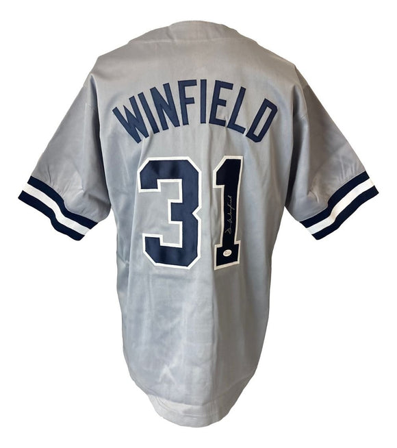 Dave Winfield New York Signed Gray Baseball Jersey JSA - Sports Integrity