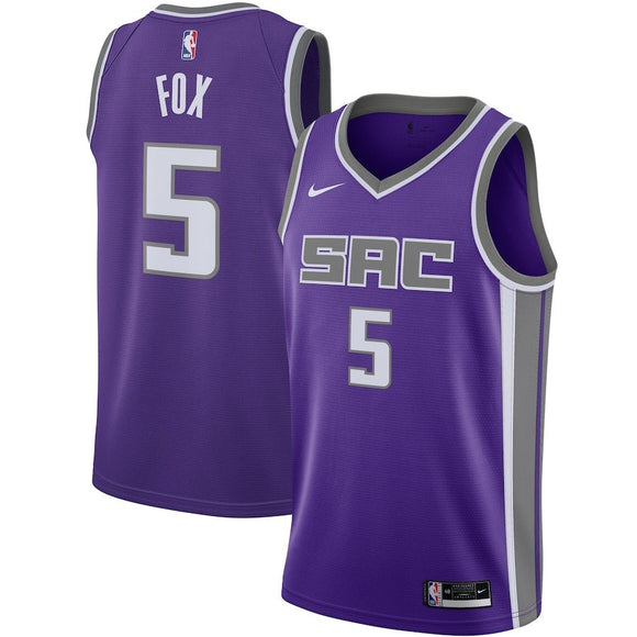 De'Aaron Fox Sacramento Kings Purple Nike Basketball Jersey - Sports Integrity