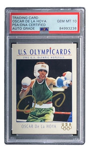 Oscar De La Hoya Signed 1992 Impel Olypicards #23 Rookie Card PSA/DNA Gem 10 - Sports Integrity