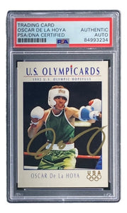 Oscar De La Hoya Signed 1992 Impel Olypicards #23 Rookie Card PSA/DNA - Sports Integrity