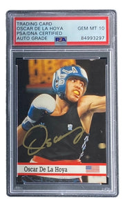 Oscar De La Hoya Signed 1993 Fax Pax #29 Rookie Card PSA/DNA Gem 10 - Sports Integrity