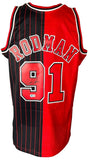 Dennis Rodman Signed Chicago Bulls 1995 - 96 M&N HWC Swingman Jersey BAS ITP - Sports Integrity