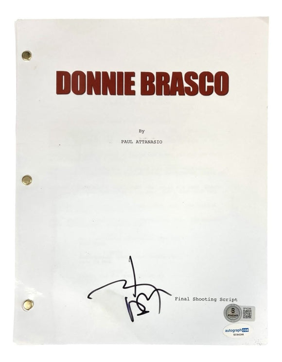 Johnny Depp Signed Donnie Brasco Full Movie Script BAS - Sports Integrity