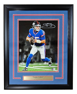 Tommy Devito Signed Framed 11x14 New York Giants Alternate Jersey Photo BAS ITP - Sports Integrity