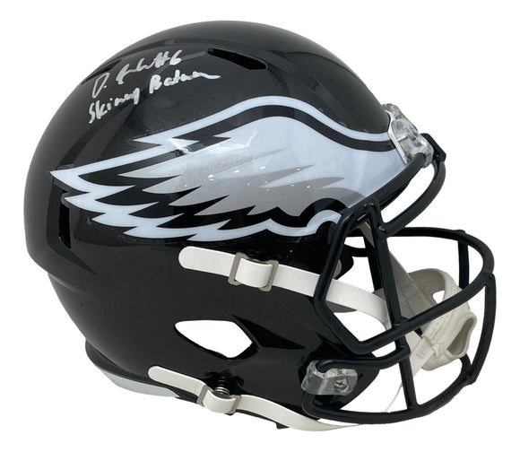 Devonta Smith Signed Eagles FS Alt Speed Replica Helmet Skinny Batman Fanatics