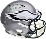 DeVonta Smith Signed Eagles FS Flash Authentic Speed Helmet Fly Eagle BAS - Sports Integrity