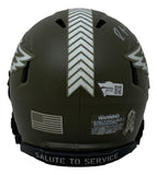 Devonta Smith Signed Philadelphia Eagles Salute To Service Mini Speed Helmet Fanatics - Sports Integrity