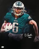 DeVonta Smith Signed 16x20 Philadelphia Eagles Spotlight Photo JSA - Sports Integrity