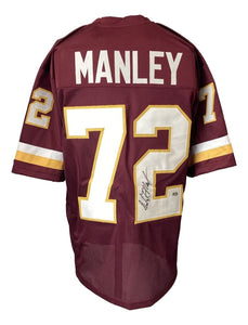 Dexter Manley Washington Signed Maroon Football Jersey Sports Integrity - Sports Integrity