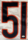 Dick Butkus Chicago Signed White Stat Football Jersey HOF 79 JSA - Sports Integrity