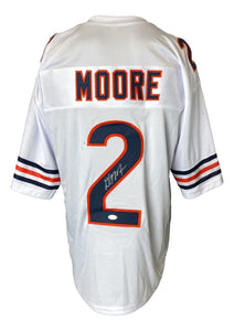 DJ Moore Chicago Signed White Football Jersey JSA ITP - Sports Integrity