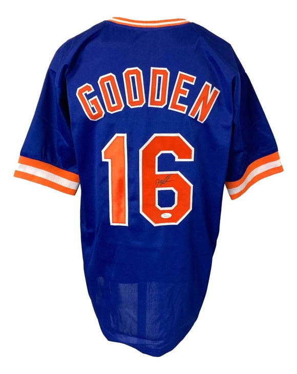 Dwight Doc Gooden New York Signed Blue Baseball Jersey JSA - Sports Integrity