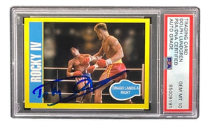 Dolph Lundgren Signed Ivan Drago 2016 Topps #187 Trading Card PSA/DNA Gem MT 10 - Sports Integrity