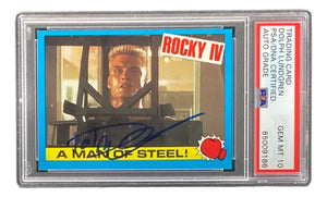 Dolph Lundgren Signed Ivan Drago 1985 Topps #33 Trading Card PSA/DNA Gem MT 10 - Sports Integrity