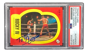 Dolph Lundgren Signed Ivan Drago 1985 Topps #9 Sticker Card PSA/DNA - Sports Integrity