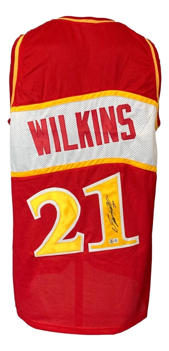 Dominique Wilkins Atlanta Signed Red Basketball Jersey BAS - Sports Integrity