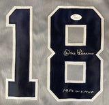 Don Larsen New York Signed Gray Baseball Jersey 1956 WS MVP Inscribed JSA - Sports Integrity