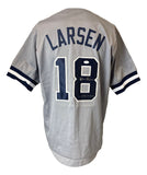 Don Larsen New York Signed Gray Baseball Jersey WS PG 10 - 8 - 56 Inscribed JSA - Sports Integrity