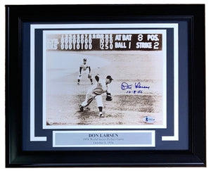 Don Larsen Signed Framed 8x10 New York Yankees Perfect Game Photo BAS - Sports Integrity