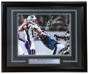 Brandon Graham Signed Framed 11x14 Eagles Spotlight SB52 Strip Sack Photo JSA