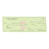 Warren Spahn Milwaukee Braves Signed Bank Check #1913 BAS - Sports Integrity