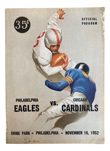 Philadelphia Eagles vs Chicago Cardinals November 16 1952 Game Program - Sports Integrity