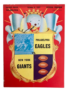 Philadelphia Eagles vs New York Giants October 4 1952 Game Program - Sports Integrity