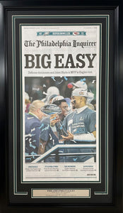 Super Bowl LIX (59) Philadelphia Eagles Framed Champions Full Inquirer Newspaper