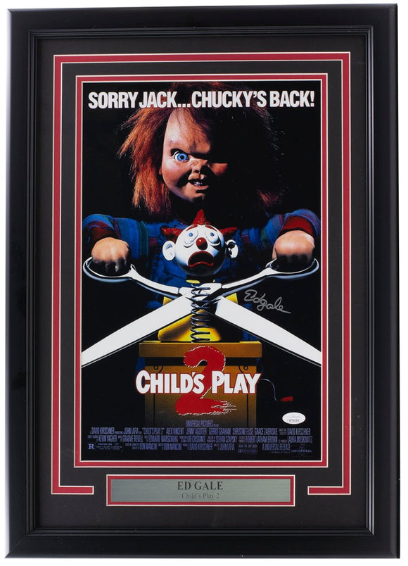 Ed Gale Signed Framed Childs Play 2 11x17 Movie Poster Photo JSA ITP - Sports Integrity