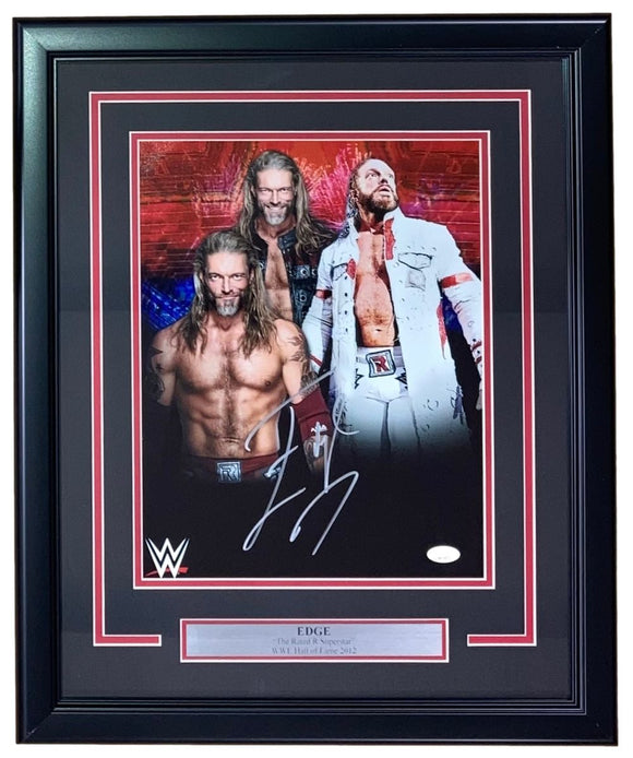 Edge Signed Framed 11x14 WWE Photo JSA - Sports Integrity