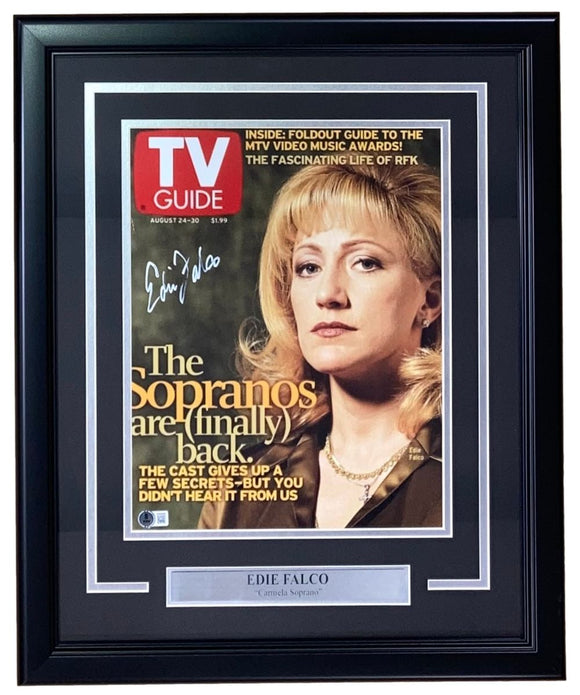 Edie Falco Signed Framed 11x14 The Sopranos Carmela Soprano Photo BAS - Sports Integrity