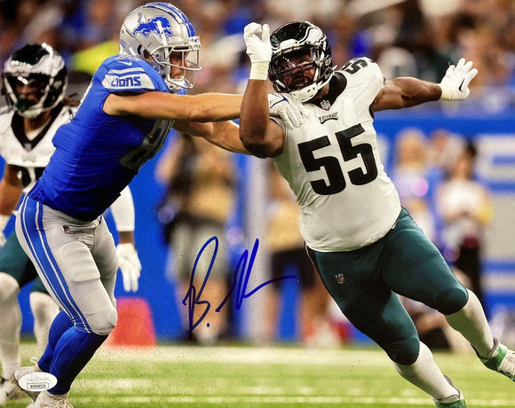 Brandon Graham Signed 11x14 Philadelphia Eagles vs Lions Photo JSA